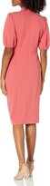 Thumbnail for your product : Donna Morgan Women's Short Puff Sleeve Twist Neck Sheath Dress with Keyhole (Terracotta) Women's Dress