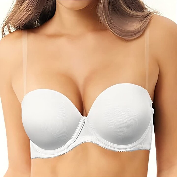 Dhx Women's Thick Padded Strapless Push up Bra Lift and Support