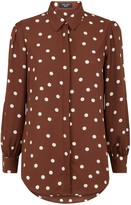 Thumbnail for your product : New Look Petite Spot Dip Hem Long Sleeve Shirt