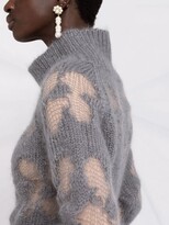 Thumbnail for your product : Cecilie Bahnsen Distressed High-Neck Knitted Jumper