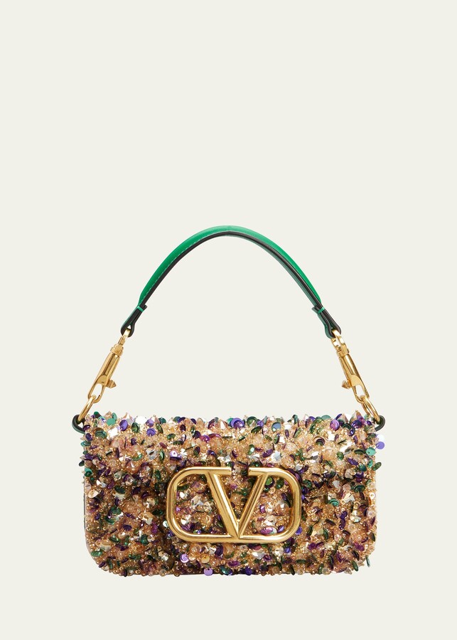 Valentino Garavani Loco Small Allover Sequins Shoulder Bag - ShopStyle
