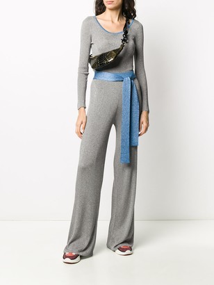 M Missoni Ribbed Flared Trousers