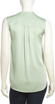 Thumbnail for your product : Vince Sleeveless Caftan Chiffon Top, Mint Chip
