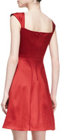 Thumbnail for your product : Zac Posen Cap-Sleeve Stretch-Cotton Dress