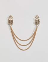 Thumbnail for your product : ASOS Design Beetle Collar Tips With Crystals