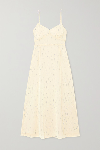 pastel yellow midi dress