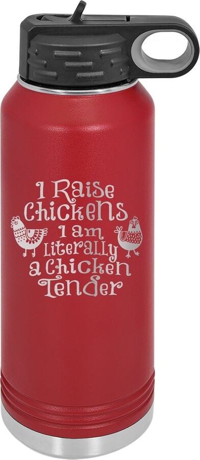 I Raise Chickens Am Literally A Chicken Tender Insulated Water Bottle, Unique Gift, Funny Lover Gifts, Mom Gift