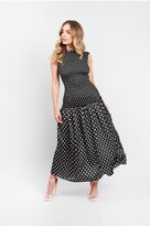 Thumbnail for your product : Little Mistress Short Sleeve Shirred Midaxi Dress