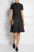 Thumbnail for your product : Lanvin Metallic wool-blend jacquard skirt