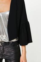 Thumbnail for your product : boohoo Esme Bell Sleeve Crop Blazer