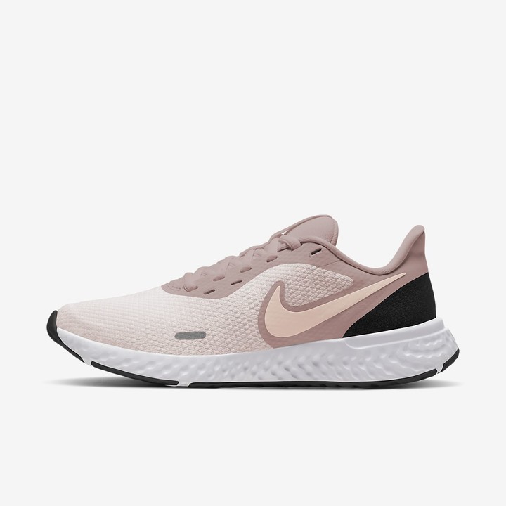 pink and rose gold nike trainers
