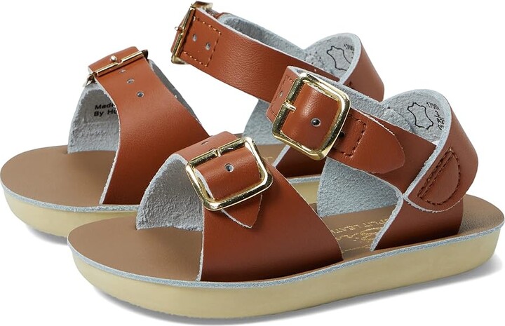 Salt Water Sandal by Hoy Shoes Surfer Hook Loop (Toddler/Little Kid) Kid's Shoes Tan : 11 Little Kid M, Leather