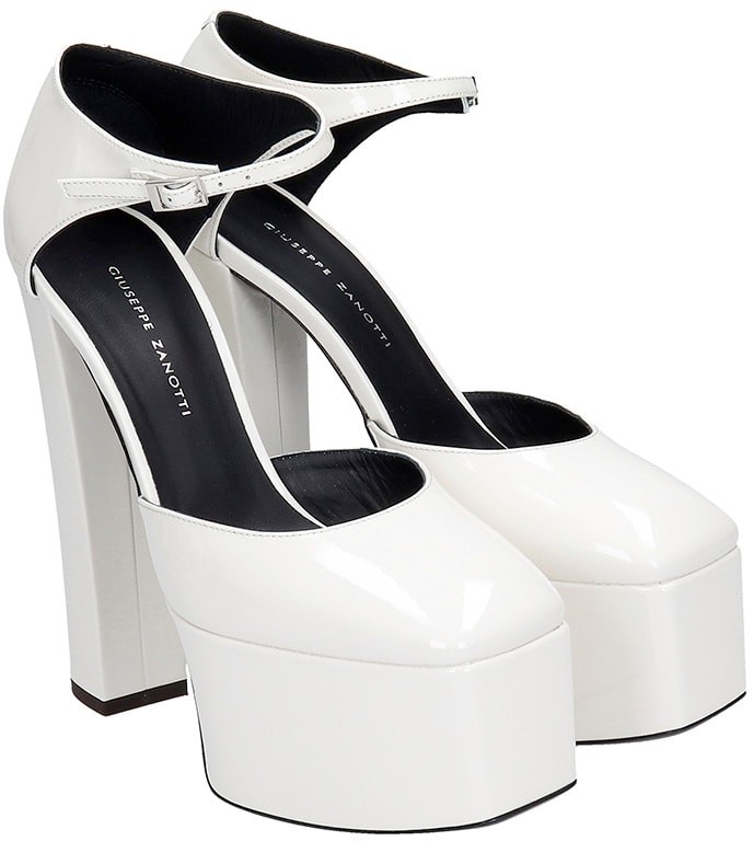 Giuseppe Zanotti Bebe Sandals In White Patent Leather Shopstyle