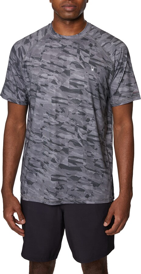 Spyder Men's Standard Digital Camo Short Sleeve Rashguard - ShopStyle T- shirts