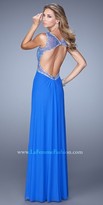 Thumbnail for your product : La Femme Rhinestone Keyhole Open Back Prom Gown