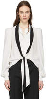 Givenchy Off-White and Black Tie Shir 