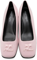 Thumbnail for your product : Courreges Pink Jersey Heeled Ballerinas
