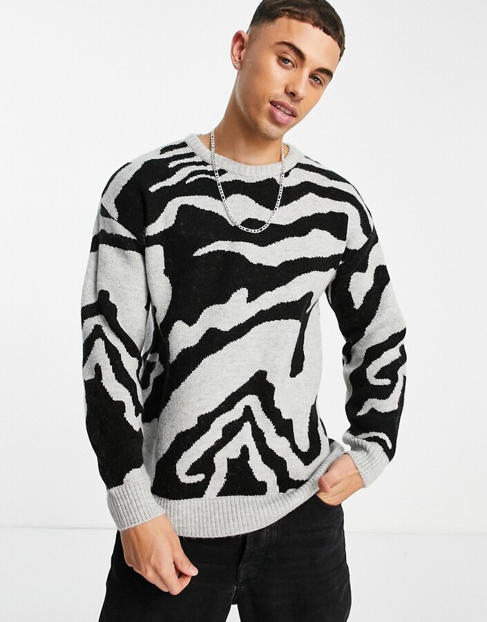 cream cheetah sweater
