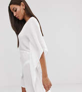 South Beach Exclusive Metallic Stripe Kaftan In White 48 At Asos