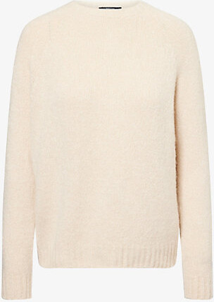 Weekend Max Mara Womens Ivory Ghiacci Round-Neck Wool-Blend Jumper Xl