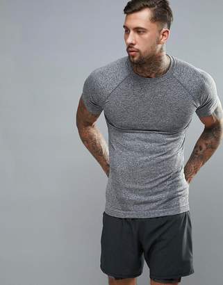 New Look Sport Seamless T-Shirt In Grey