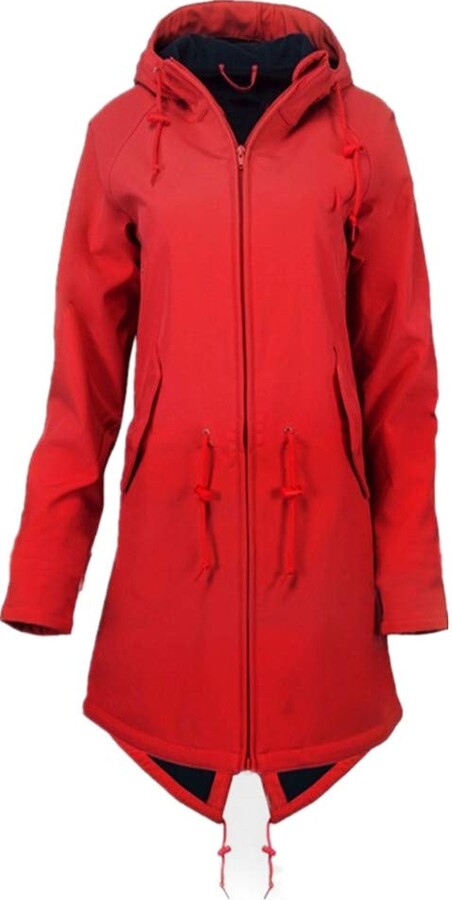 plus size red raincoat