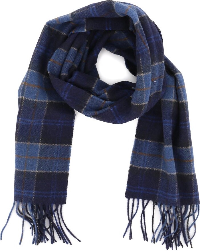 Barbour Tartan Checked Fringed Scarf