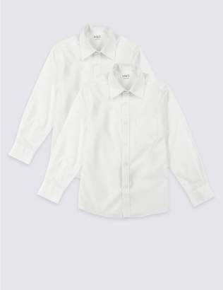 Marks and Spencer 2 Pack Boys' Easy Dressing Non-Iron Shirts