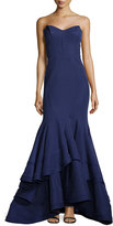 Thumbnail for your product : Zac Posen Strapless Ottoman Knit Mermaid Gown, Violet Blue