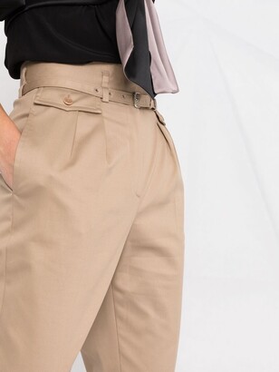 RED Valentino High-Waisted Gathered-Detail Trousers