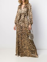 Thumbnail for your product : Temperley London Piera leopard-print silk gown