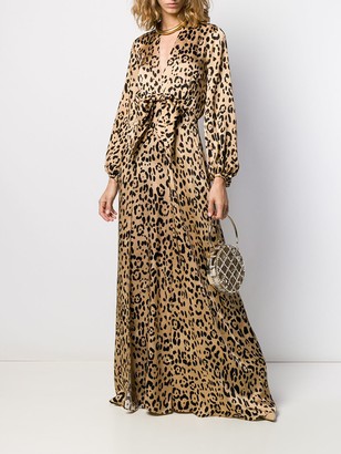 Temperley London Piera leopard-print silk gown