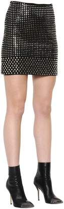 David Koma Studded Crepe Mini Skirt