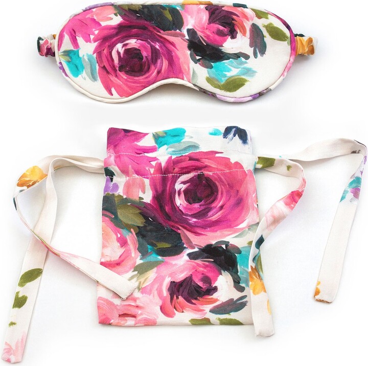 Orchard Moon Camille Eye Mask Luxury Sleep Mask Hand Painted