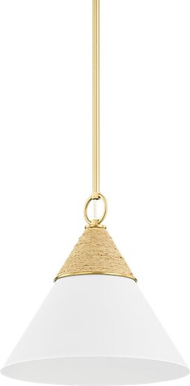 Mitzi Mica Pendant Light in White, Size: Small