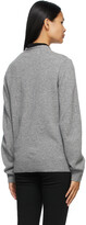 Thumbnail for your product : Comme des Garçons PLAY Grey Wool Asymmetric Double Heart V-Neck Cardigan