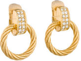 Thumbnail for your product : Christian Dior Crystal Door Knocker Earrings