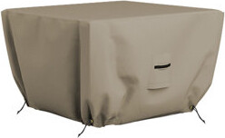 Arlmont & Co. Covers & all Square Fire Pit Cover, 1000D Heavy Duty Waterproof Patio Fire Pit Table Cover, UV & Tear-Resistant Gas Fireplace Cover with Air Vents and