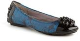 Thumbnail for your product : Anne Klein Bejewel Snakeskin-Print Ballet Flats