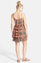 Thumbnail for your product : One Clothing Print Drop Waist Dress (Juniors)