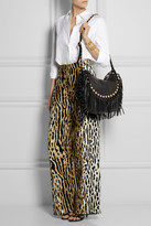 Thumbnail for your product : Valentino C-Rockee fringed textured-leather shoulder bag