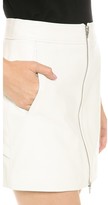 Thumbnail for your product : Alexander Wang T by Leather Zip Skirt with Patch Pockets