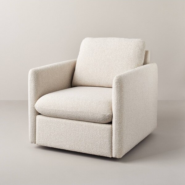 Hearth & Hand w/Magnolia Furniture Boucle Upholstered Swivel Arm Chair