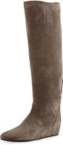 Thumbnail for your product : Lanvin Suede Hidden Wedge Knee Boot, Gray