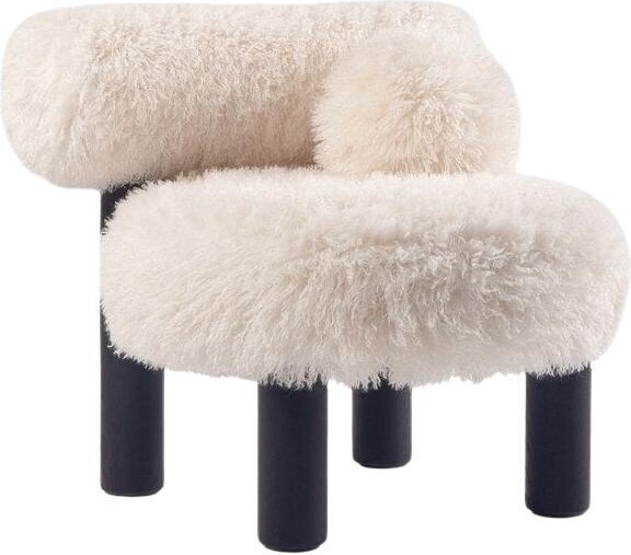 Contemporary Low Chair 'fluffy' By Noom, Gropius Cs2