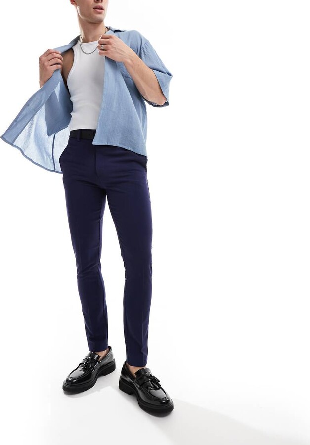 Cropped Pants Asos Mens Super Skinny Trousers Super Skinny Black