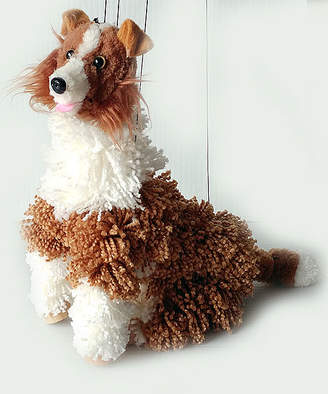Brown & White Border Collie Puppet