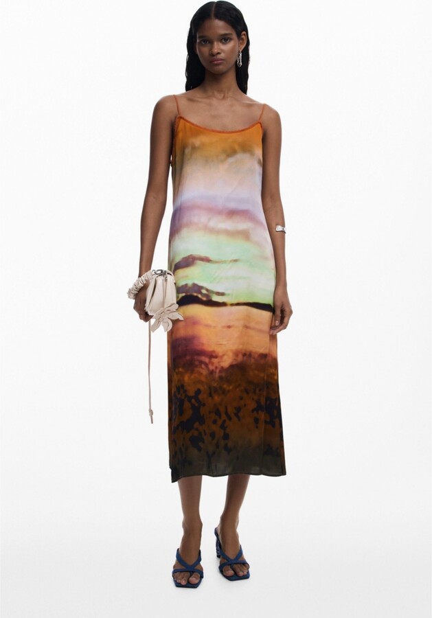Desigual Women's Long sunset strap dress