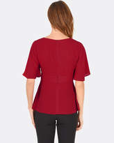 Thumbnail for your product : Forcast Isla Butterfly Sleeve Top