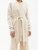 Thumbnail for your product : Joseph Patch-pocket Ribbed Cotton-blend Cardigan - Light Beige